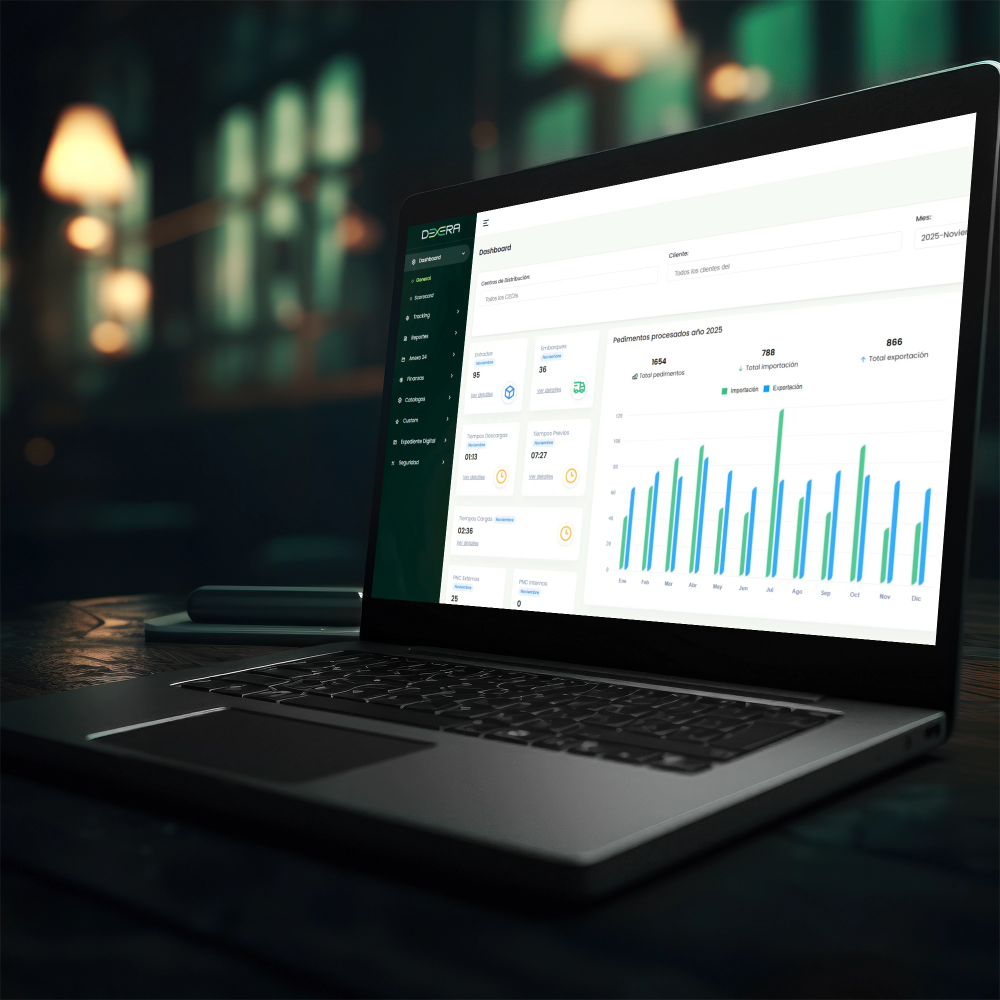 Dexera App on a laptop